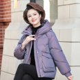 thumbnail image 4 of Chaquetas gruesas y cálidas de invierno 2022 para mujer con 2 bolsillos grandes, abrigo acolchado de algodón para mujer, 4 of 5