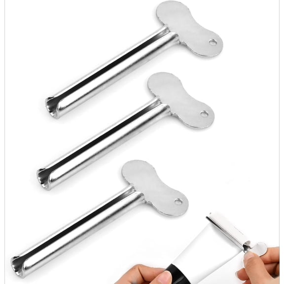 3PCS Stainless Steel Toothpaste Tube Squeezers, Tube Key Squeezers, Metal Toothpaste Dispenser Squeezers