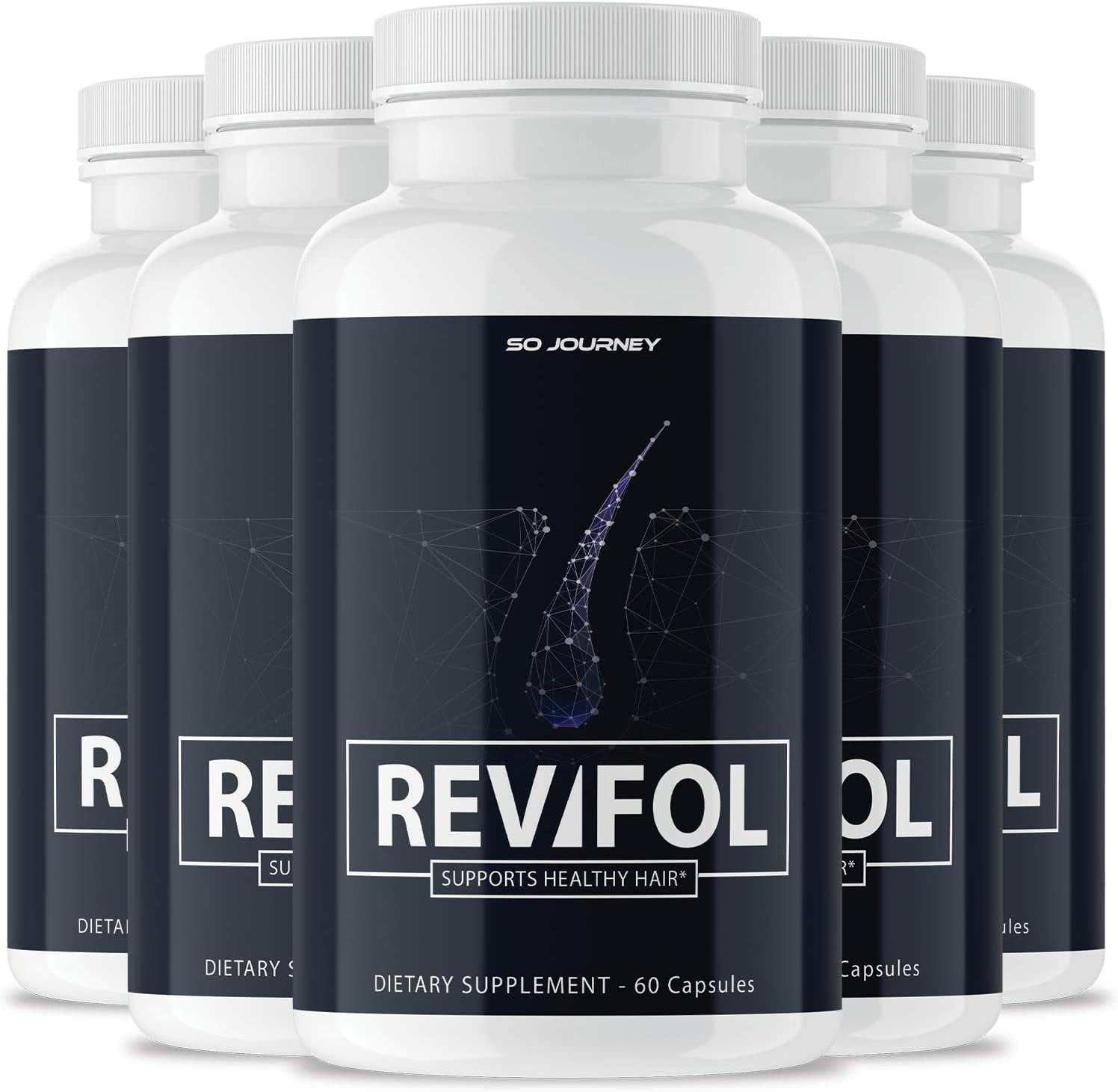 5 Pack Revifol Hair Growth Supplement 300 Capsules