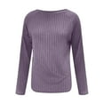 thumbnail image 2 of zbxnLI Women's Sweaters Knit Long Sleeve Tunic Tops Crew Neck Loose Pullover Sweater Solid Color, 2 of 5
