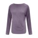 thumbnail image 4 of Ropa de trabajo,Camiseta informal holgada para mujer, cuello redondo y bajo con abertura, 95 % poliéster, 5 % elastano, cómoda para uso diario, sopatenor, 4 of 8