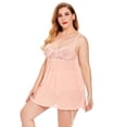 thumbnail image 4 of LSLJS Lingerie Aguichant de Mode pour Femmes, Lingerie Aguichant Unie en Dentelle Ajourée Transparente, Grande Taille, Nuisette String, Ensembles de Lingerie, 4 of 9