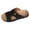 Noir, variante sur Sandales à Petit Talon Compensé pour Femmes, Confortables, Plates, à Enfiler, Bout Ouvert, Semelle Souple, Décontractées, Chaussures d'Été pour Robe, Noires, Taille 6