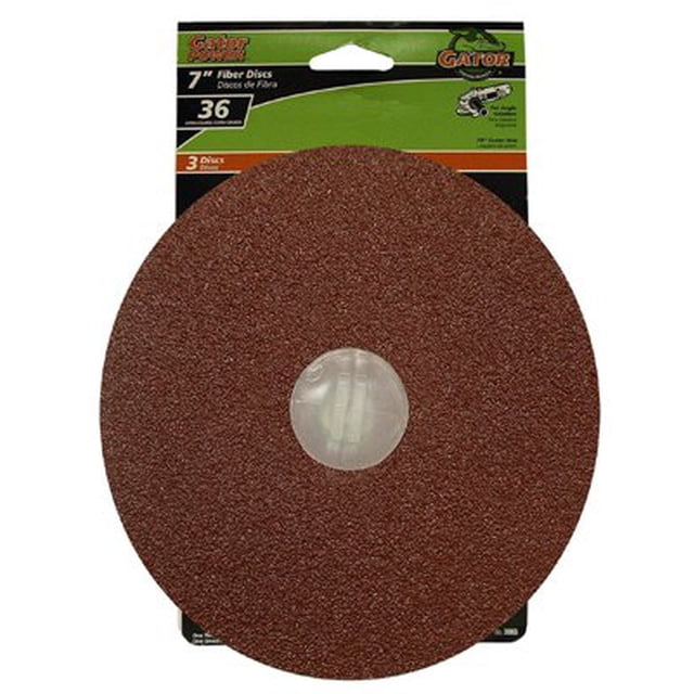 Disco abrasivo Ali Industries Gator de 7 pulgadas, grano 36, paquete de 3