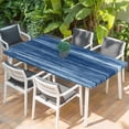 thumbnail image 2 of Navy Blue Table Cloths for 3 Foot Rectangle Tables, Vintage Modern Abstract Art Ombre Patio Waterproof Elastic Fitted Tablecloths, Washable Rectangular Table Cover for Camping, 2 of 8