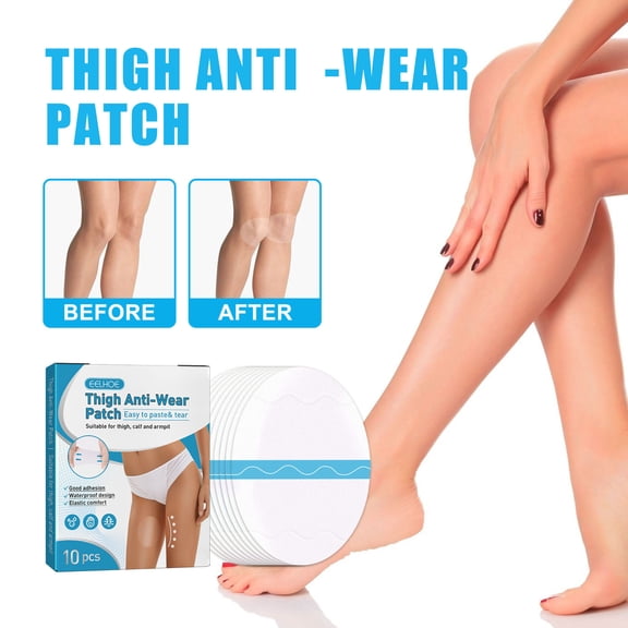 Lingouzi 10PC Thigh Disposable Ultra-Thin Anti-Friction Pads, Thigh Inner Anti-Chafing Sticker Paste, Prevent Chafing Thigh Tape