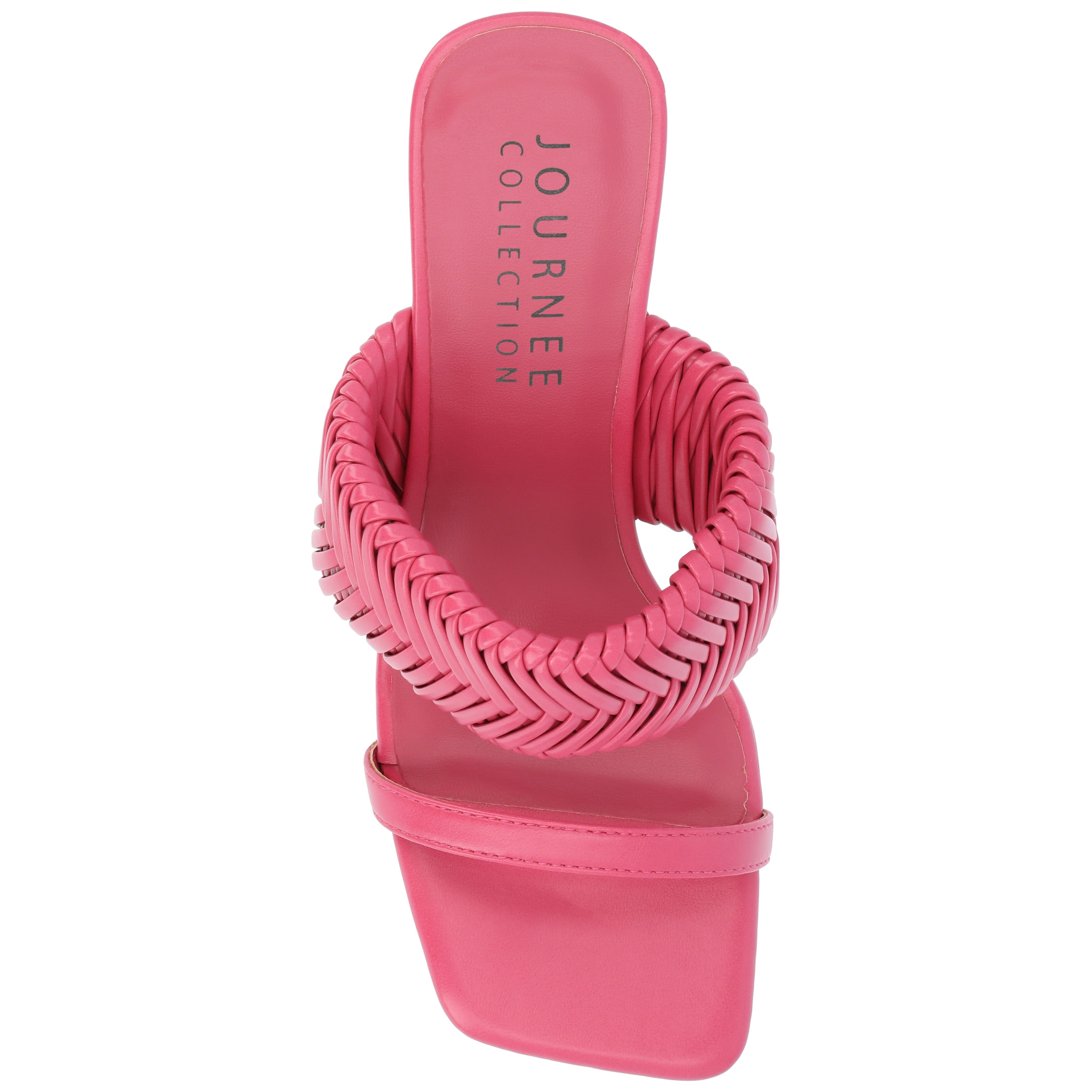 Journee Womens Monyka Woven Slip On Sandals