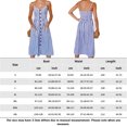 thumbnail image 2 of Vestido Midi Elegante Vestido ajustado de mujer estilo bohemio a rayas de un solo pecho sin espalda traje diario Cgtredaw Azul Y Blanco Xl para Mujer, 2 of 7