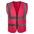 thumbnail image 2 of ATORRE Boys Girls Reflective Vest 2026 Stylish Lightweight Kids Zipper Safety High Visibility Vest for Outdoor Cycling Skiing Walking Hot Pink 12-13 Years, 2 of 9