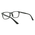 thumbnail image 3 of Womens Clear Lens Fashion Glasses Rectangular Keyhole Frame UV 400 Black, 3 of 4