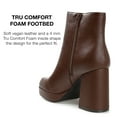 thumbnail image 5 of Journee Collection Womens Mollie Square Toe Platform Ankle Booties, 5 of 7