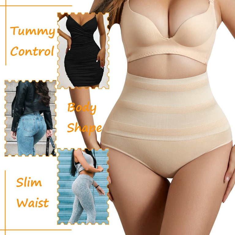 GOLD CARP Shapewear Women Tummy Control Body Shaper Thong Panties High  Waist Sculpting Brief Smooth Shaping Knickers Seamless Belly Control  Underwear Beige XL(US 12) 