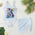 thumbnail image 4 of Xixirimido Cute Cat & Dog Blue Print Girls One Piece Swimsuit with Mesh Cover Up Teen Adjustable Strap Bathing Suits with Removable Bra Swimwear Set, Size 11-12 Years, 4 of 7