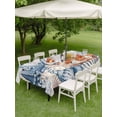 thumbnail image 4 of Outdoor Tablecloth with Umbrella Hole for Patio/Picnic/Party/Camping, Orange Blue Starfish Coastal Waterproof Table Cloth Rectangle Table Cover Washable, Summer Beach Eucalyptus Retro (60"x 120"), 4 of 8