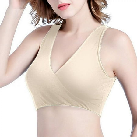 

Promotion! Solid Color Less Steel Rings Gathered without Trace Convenient Breastfeeding Women Bra