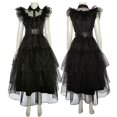 thumbnail image 2 of Girls Wednesday Dress For Kid Adult Wednesday Addams Family Cosplay School Dance Costume Carnival Party Dress Up Outfit zhangyuxiang LED, 2 of 2