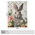 thumbnail image 4 of Fenyluxe Rabbit Flowers Throw Blanket for Sofa Couch All Seasons Cottagecore Room Decor Gift 40x50in, 4 of 6