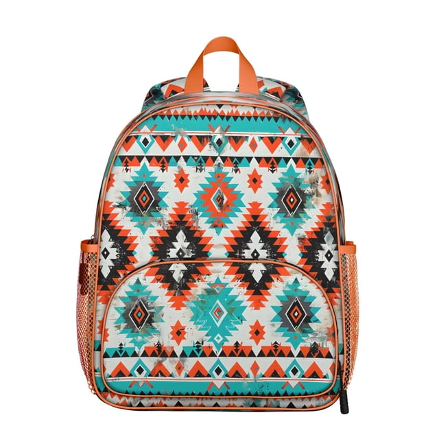 Classic Boho Chic Student Backpack – Water-Resistant Antique Floral School Bag for Travel and Daily Use