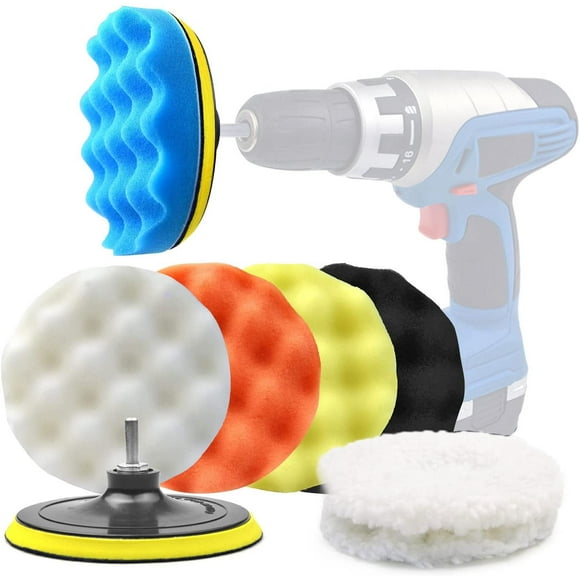 Kit de esponjas para pulir y pulir automóviles POLIWELL, 11 unidades