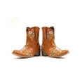 thumbnail image 5 of Audeban Women's Embroidery Mid-calf Riding Boots Low Heel Western Booties Pull on Shoes, 5 of 8