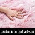 thumbnail image 2 of Nvzi Solid Color Plush Table Runner,Faux Sheepskin Decorative Shaggy Dresser Scarf,Not-Slip Desk Pad Food for Christmas Weddin,Luxury False Fur Dresser Tablecloth-Light Pink 40x80cm(16x31inch), 2 of 4