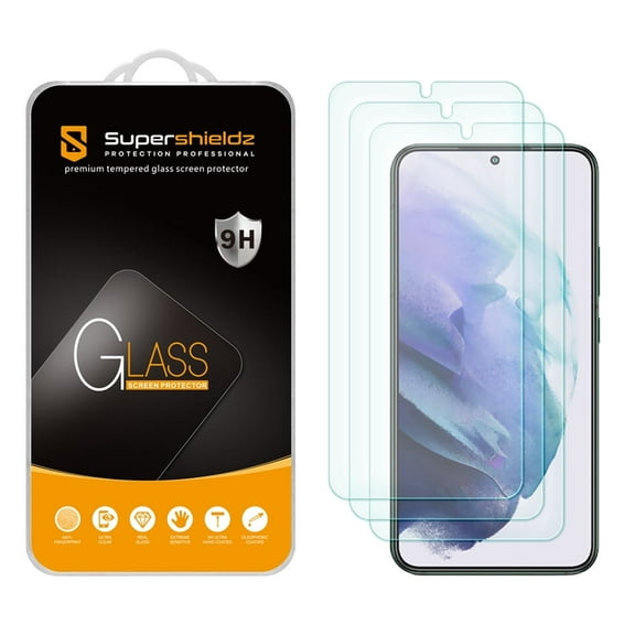 (3 Pack) Supershieldz Designed for Samsung Galaxy S22 5G Tempered Glass Screen Protector, Anti Scratch, Bubble Free