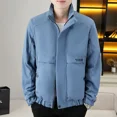 thumbnail image 4 of Chaquetas acolchadas para hombre, color caqui y terciopelo, abrigo acolchado para hombre, parkas de invierno 2024, ropa de abrigo moderna vintage de alta calidad, novedad y, 4 of 5