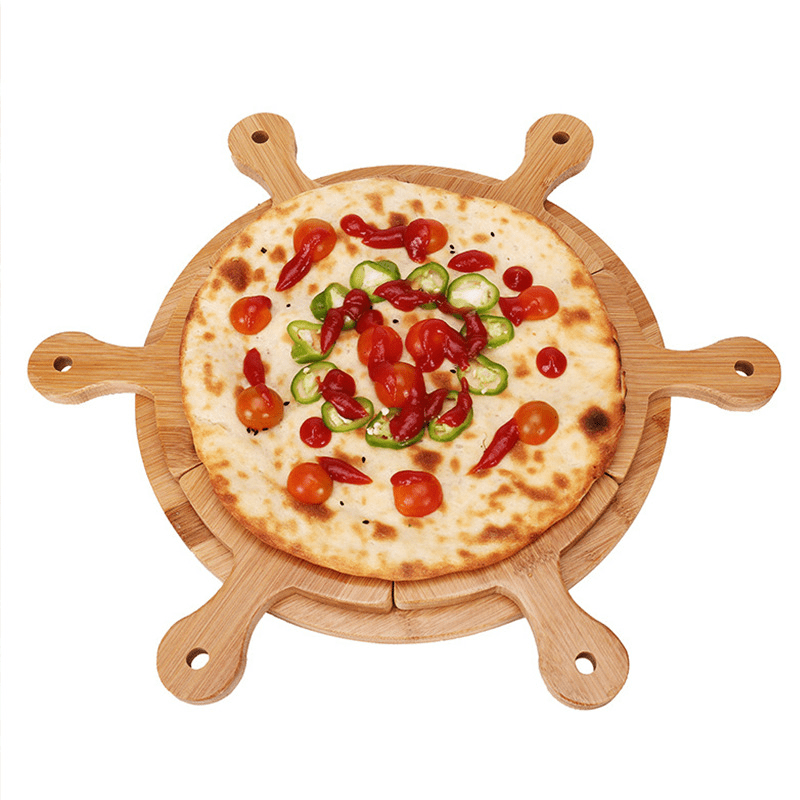 Pizza Tray Multi-purpose Baking Tray Bread Sushi Cake Plate Cutting Board Fruit Divider Plate Hot Pot Platter Coaster