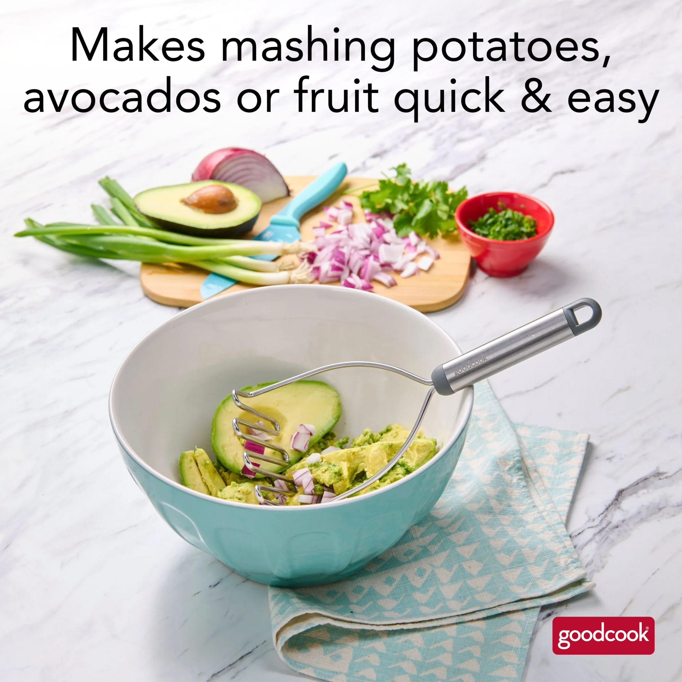 (2 pack) GoodCook Pro Stainless Steel Potato Masher