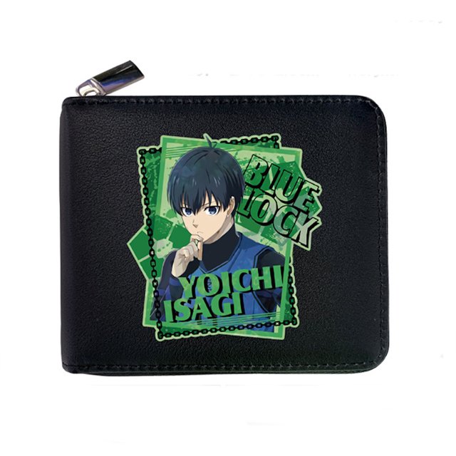 Billetera Anime Blues Locks de piel plegable para niños
