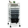 thumbnail image 4 of Demi Bonn 6 Drawers Rolling Storage Cart Organizer with 4 Universal Casters, Mixed Black, 4 of 8