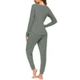 thumbnail image 6 of Ekouaer Womens Pajamas Set Long Sleeve Loungewear Soft Lounge Set Joggers with Pockets, 6 of 7