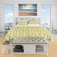 thumbnail image 2 of Designart 'Yellow Fishes Pattern' Nautical & Coastal Duvet Cover Set, 2 of 4