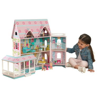 KidKraft Emily Wooden Dollhouse with 10 Accessories Included 