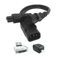 thumbnail image 2 of 3Pin IEC320 C14 to C13+C15 Connectors Adapters Cord Male Port to Female Socket Converters Cable Y-splitter Cable, 2 of 6