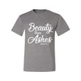 thumbnail image 2 of Wild Bobby Beauty From Ashes Isaiah 61:3 Inspirational/Christian Men Graphic Tee, Heather Grey, 3X-Large, 2 of 5