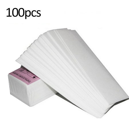 100 PCS Hair Removal Nonwoven Remove Epilator Paper Depilatory Waxing Cosmetology Smooth Legs Body Hair-strips Wax Salon for (Best Way To Remove Body Hair For Guys)
