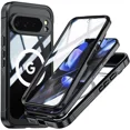 thumbnail image 1 of Magnetic Case for Google Pixel 10 Pro XL 6.8" Compatible MagSafe, 360 Degree Full Cover Built-in Screen Protector and Camera Protector,Full Body Phone Cover, 1 of 7