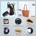 thumbnail image 5 of Ficcug Diaper Bag Backpacks,Waterproof Large Capacity Baby Nappy Bag for Boys Girls,Unisex Baby Travel Portable Baby Changing Bag for Mom Dad,Black, 5 of 6