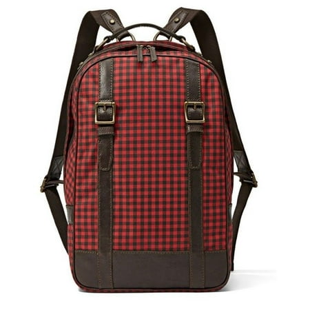 Fossil Men's & Women Backpack Book bag ,Work Collage School Black & Red Check
