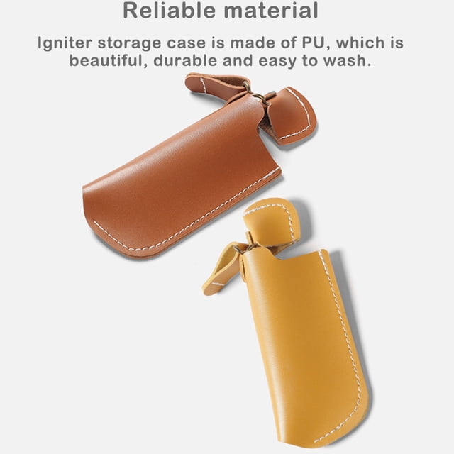 VONKY Étui de Protection Rétractable pour Allume-Feu Randonnée Camping Voyage Barbecue Sac de Protection Coupe-Vent Marron