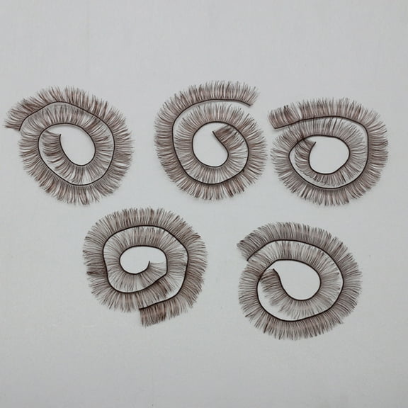 Doll Makeup Accessories Nylon Eyelashes 5PCS Customizable Length Flexible Eyelash For Crafting Doll Makeover Task