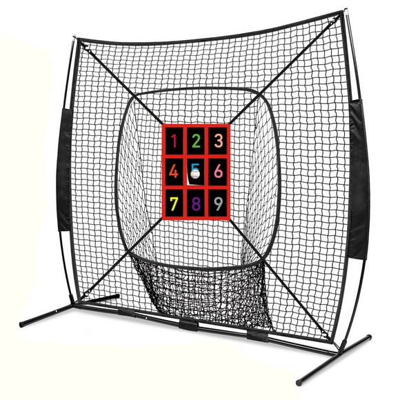 Baseball Hitting Training Target Net, 9-Grid Pitching Practice Net, Golf Softball Throwing Accuracy Target Screen for Outdoor Batting Drills