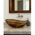 thumbnail image 6 of Transparent Amber Glass Vessel Sink, Modern Vanity Bowl with Pop-Up Drain for Bathroom | LAV-FWS102, 6 of 8