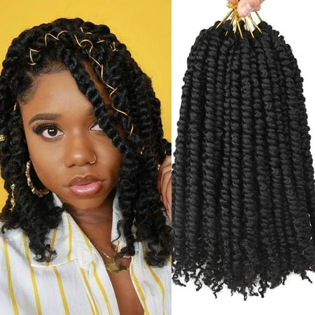 6 Packs Pre Twisted Passion Twist Crochet Braids Senegalese Spring 