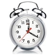 thumbnail image 1 of Hauz - Wind-up Alarm Clock, 4 Inch Dial, Luminous Hands, Silver, 1 of 2