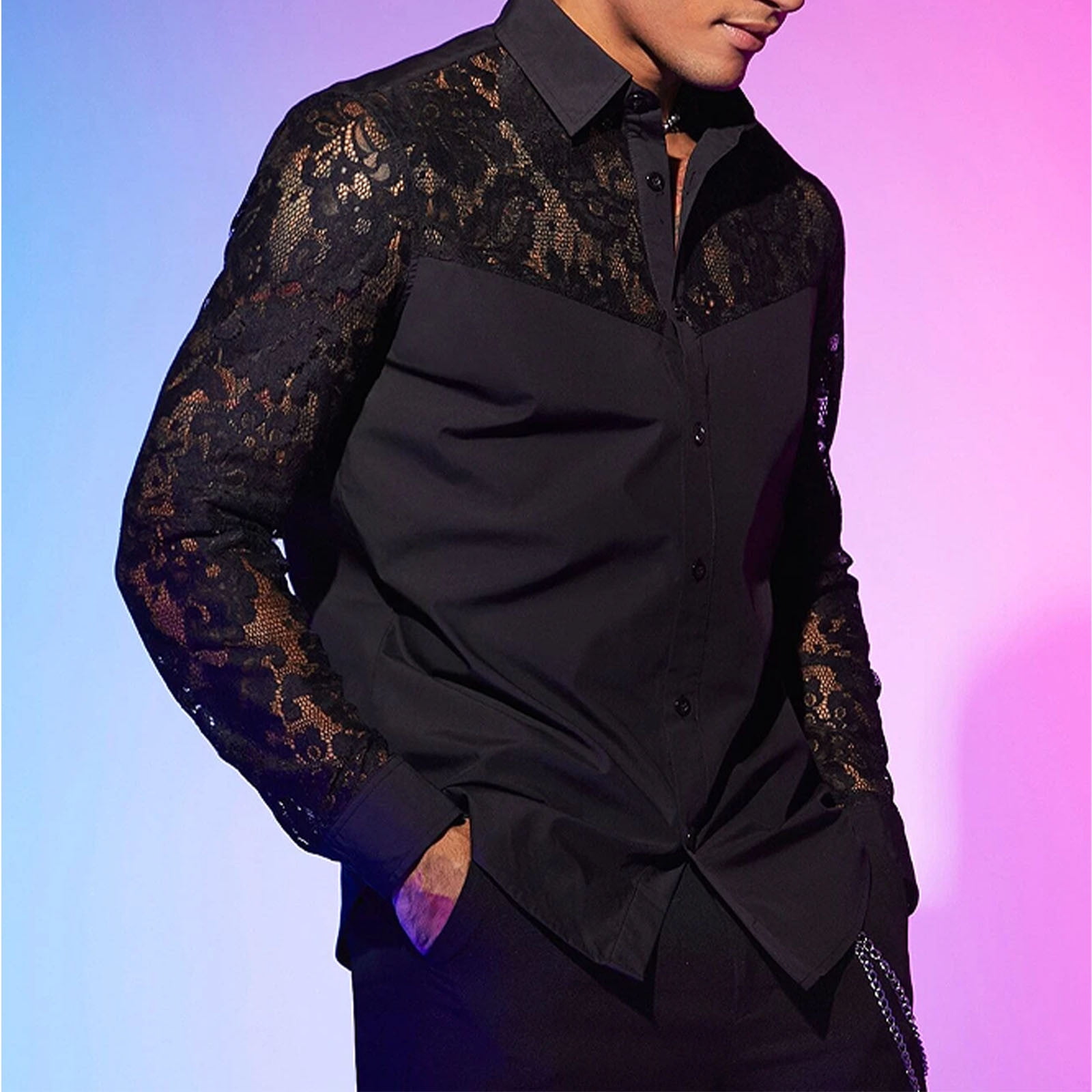 トップス josemoon FLOW LACE SHIRT Frame Lace Button-Up Shirt | Saks Fifth Avenue