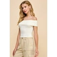 thumbnail image 2 of Off Shoulder Ribbed Top, 2 of 4