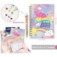 thumbnail image 2 of Pop Notebook with Pen, 21x14.5cm 160 Lined Pages Unicorn Spiral Journal for Studnets with 6 Multicolor Pen Fidget Writing Notebook Birthday Gifts for friends & family, 2 of 3