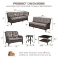 thumbnail image 5 of Bellefurn Outdoor Wicker Patio Furniture Set,Outdoor Wicker Sectional Sofa Set L-Shaped Sectional Sofa with Loveseat and Coffee Table,All Weather Rattan Conversation Set for Backyard Porch Garden, 5 of 11